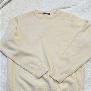 Brandy Melville Cream Crewneck Sweater